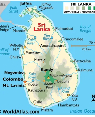 sri lanka map